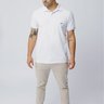 polo jonny size com elastano basica bordado branco 0017a