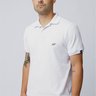 polo jonny size com elastano basica bordado branco 0017c