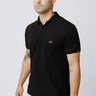 polo jonny size com elastano basica bordado preto 0017c