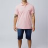 polo jonny size com elastano basica bordado rosa 0017a