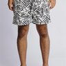 shorts praia boxer masculino curto estampado jonny size branco 0001b