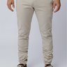 calca jogger masculina sarja elastano jonny size areia 0037b