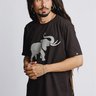 camiseta masculina algodao basica elefante preta 00006b