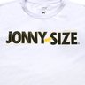 camiseta branca logomania contorno assimetrica jonny size 00117b