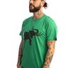 camiseta masculina algodao basica elefante verde 00006b