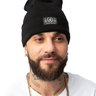 gorro jonny size roots tricot c dobra e etiqueta preto a